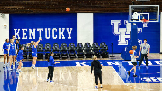 Cassidy Rowe.
Kentucky women’s basketball first practice in Historic Memorial Coliseum.
Photo by Eddie Justice | UK Athletics